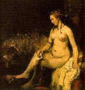 REMBRANDT Harmenszoon van Rijn Bathsheba in her bath, also modelled by Hendrickje, oil